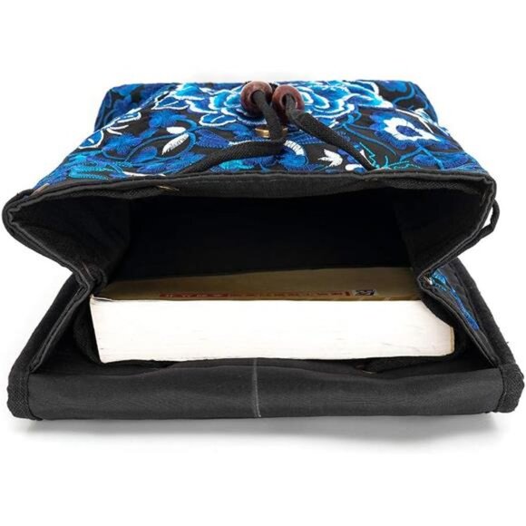 Vintage Embroidered Women Backpacks BohoBackpack Purse Ethnic Travel ShoulderBag - Picture 5 of 7